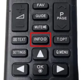 Press the Info button to view the Mac Address of your LG TV