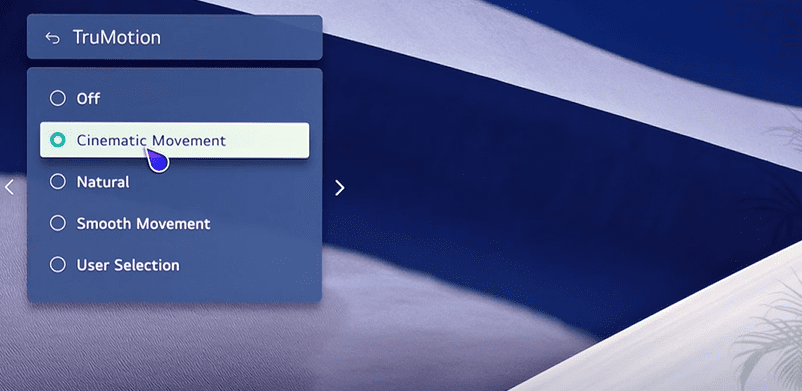 Configure TruMotion settings to change the refresh rate on LG TV
