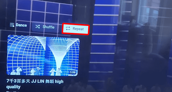 Hit Repeat to play the YouTube Video in loop on your LG TV