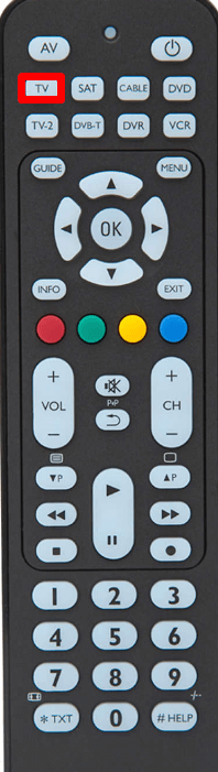 Hit the TV button to program Universal remote to your LG TV