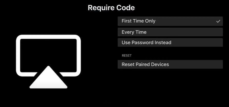 Change Password function on AirPlay Settings