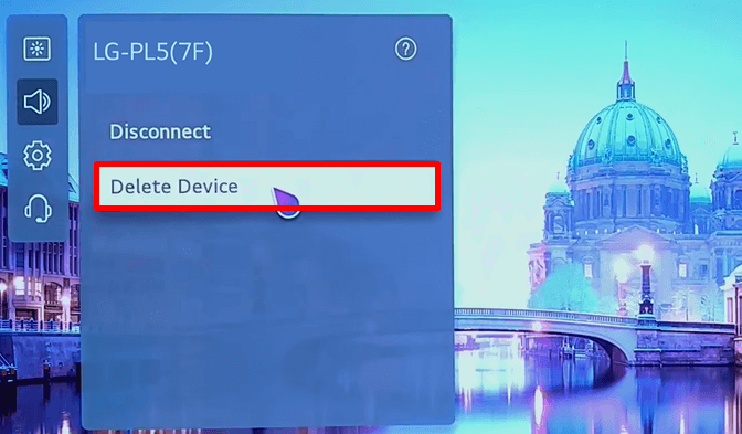 Unpair your Bluetooth device to fix the Bluetooth not working on LG TV