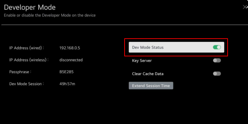 Enable Developer Mode on LG TV