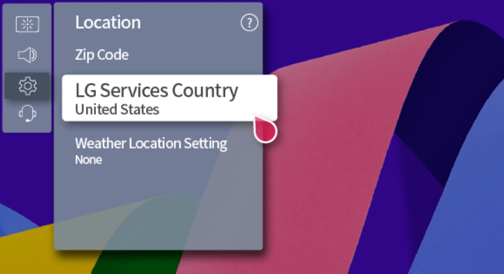 Change location and fix the error codes on your LG TV
