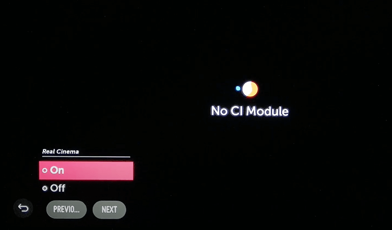Turn on the Real Cinema feature on your LG TV