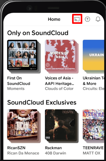 Cast SoundCloud app on LG Smart TV