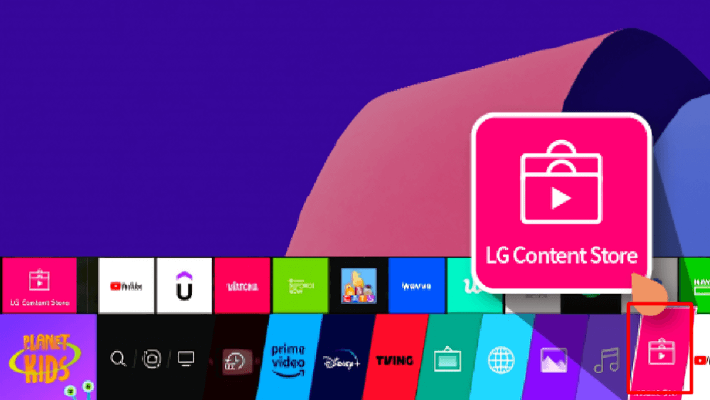 CBS on LG TV - Select the LG Content Store