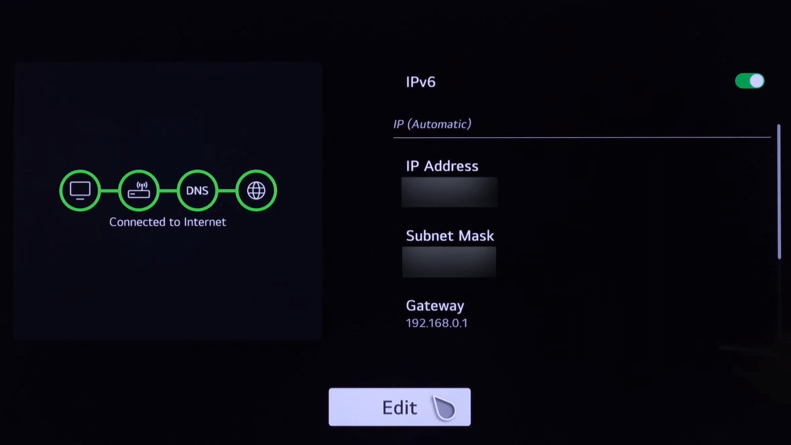 Change the DNS address on LG TV