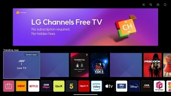 How to Change Resolution on LG TV - Launch the Home screen