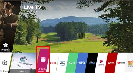Select LG Content Store on LG TV