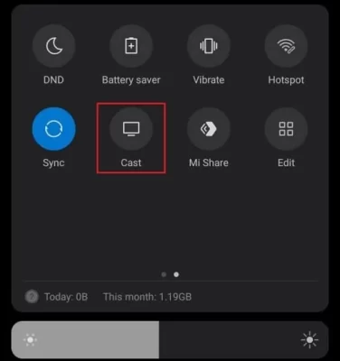 Hit Cast icon to Screen Mirror TiviMate to LG TV 