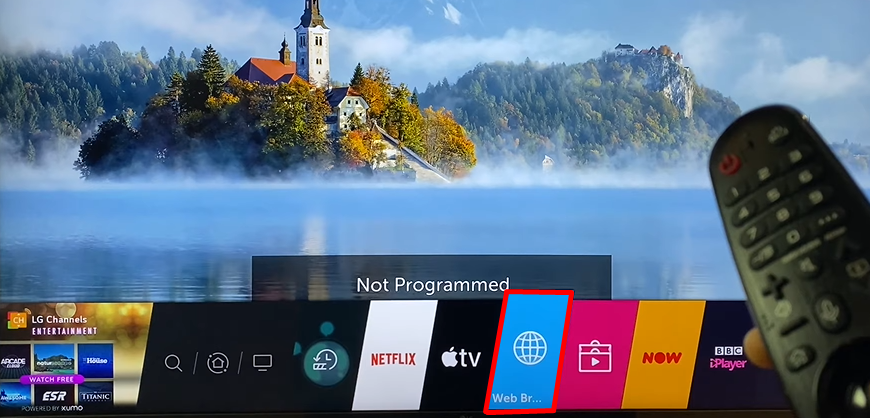 Open LG TV Browser on your TV