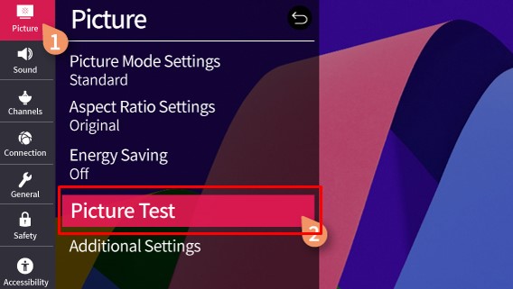 Take a Picture test to find the main issue behind your LG TV color distortion