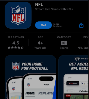 Tap on Get to install NFL on iPhone