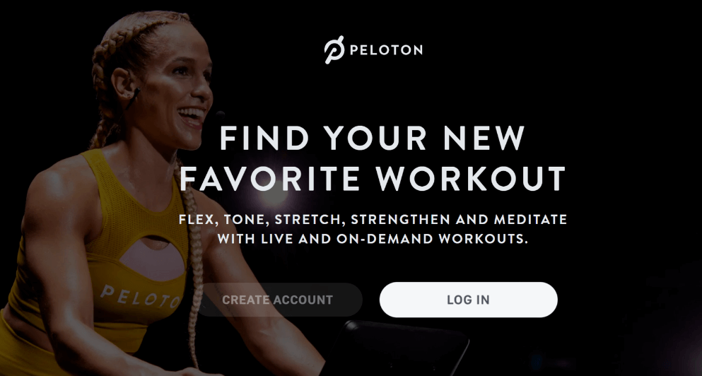 Click on Login and watch Peloton app content on your LG Smart TV