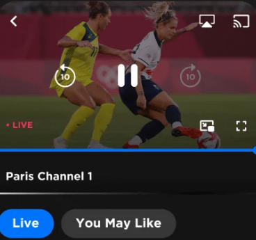 Tap on the Cast/AirPlay icon to watch Stan on LG TV from mobile