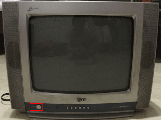 Navigate to the Power button on old LG non smart TV