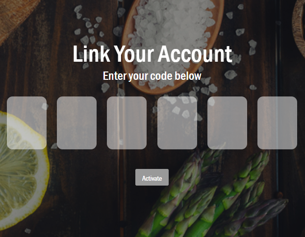 Enter the code and activate Food Network Go on LG TV