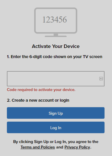 Enter the code and activate Vudu app on LG Smart TV