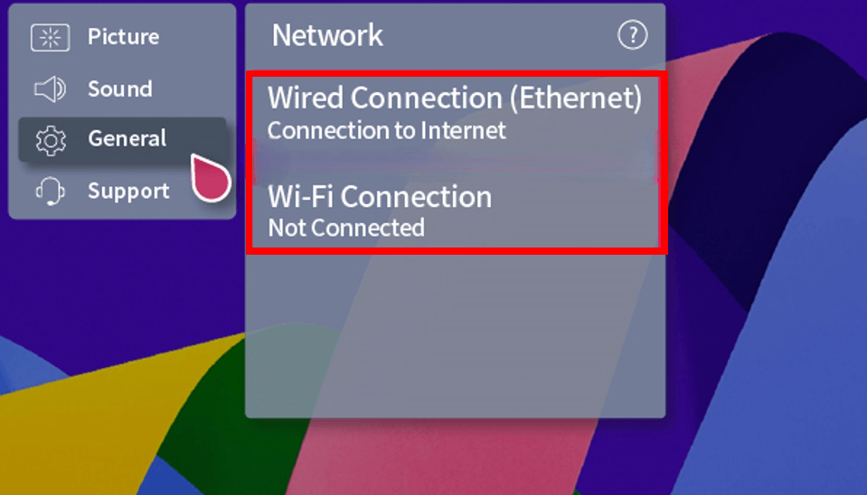 Choose the WiFi network