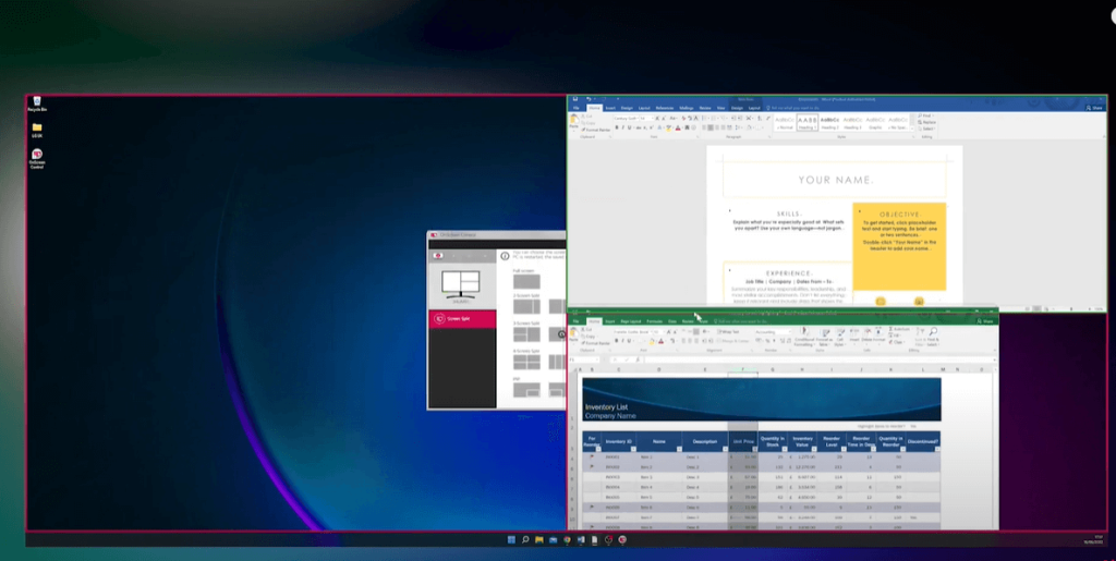 How to Split Screen on LG Monitor - Drag the apps