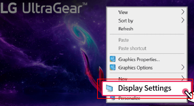 Go to Display Settings