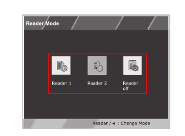 LG Monitor Reader Mode - Choose the option