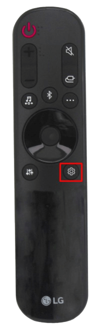 LG Soundbar Not Working - Click the Gear icon