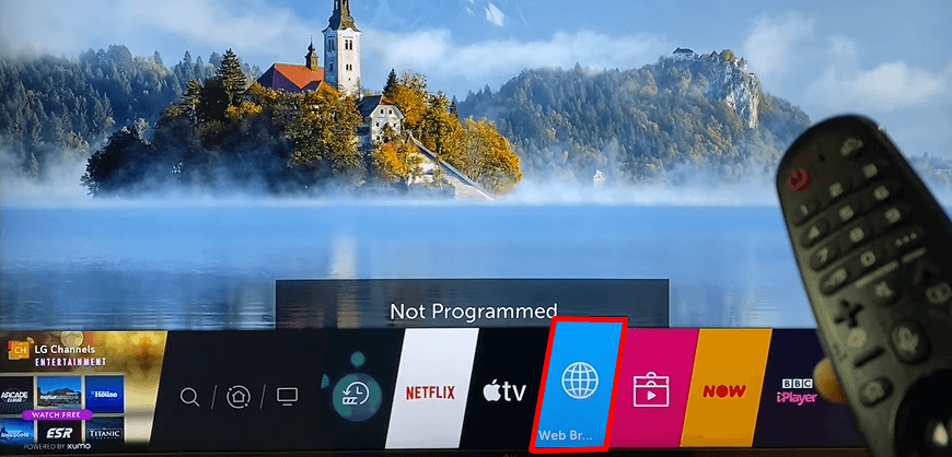 Open the Web Browser app on LG TV