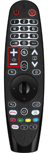 Use LG remote to adjust volume