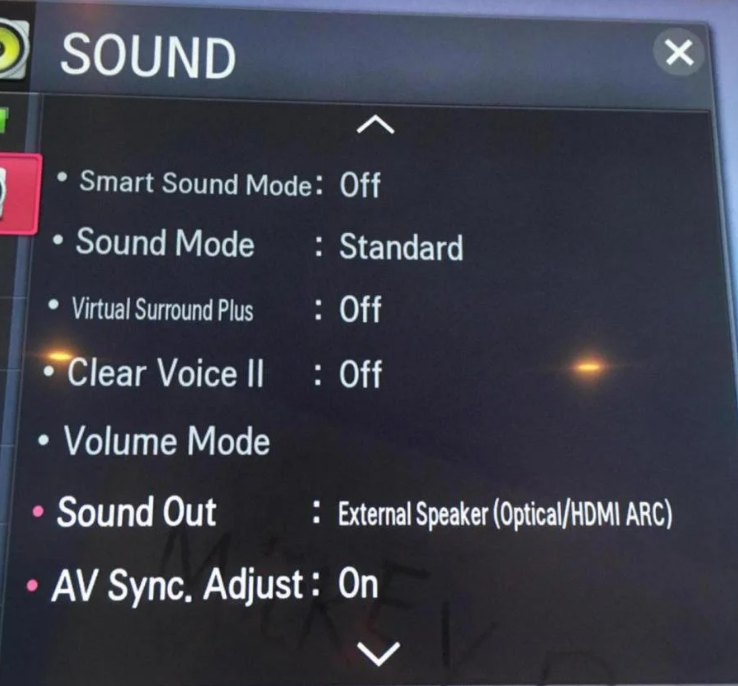 Clear Voice II option on LG NetCast TV