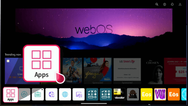 Open Apps or LG Content Store and install X TV on LG TV